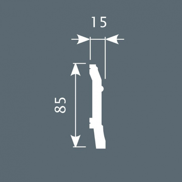 Напольный плинтус Cosca PX 020, 85х15 Напольный плинтус Cosca PX 020, 85х15