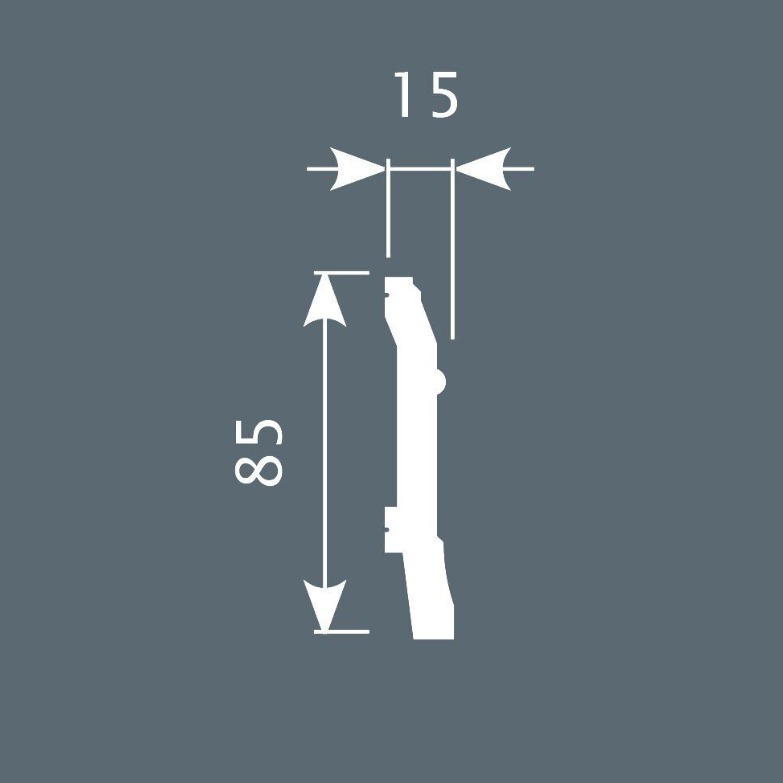 Напольный плинтус Cosca PX 020, 85х15 Напольный плинтус Cosca PX 020, 85х15