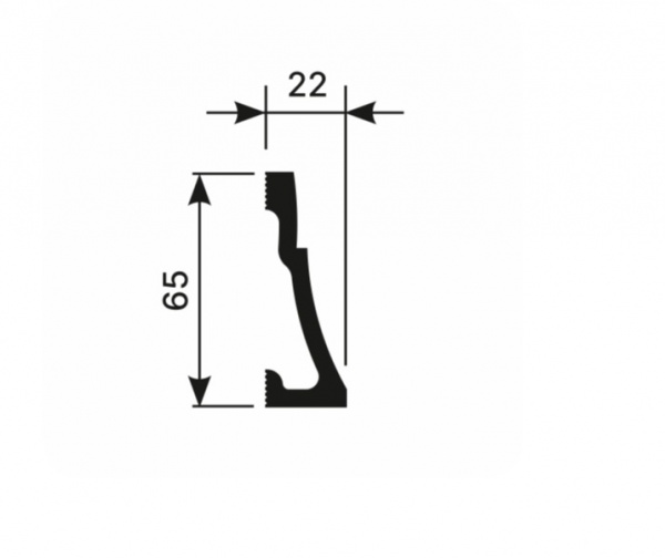 Молдинг для стены Cosca МХ 050, 65х22