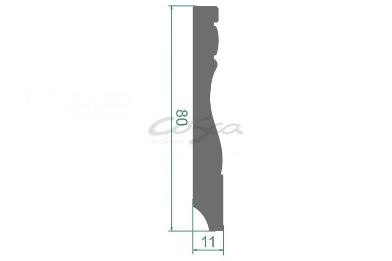 Напольный плинтус Cosca PX15, 80х11
